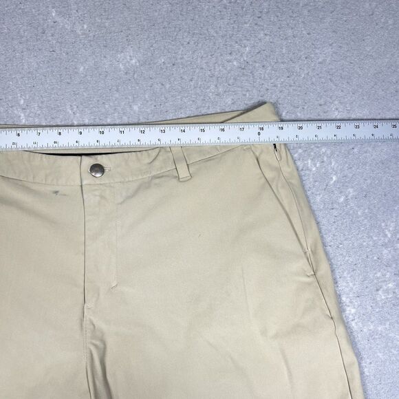 Lululemon Commission Shorts Size 38 Tan Flat Front Chino 9" Inseam Khaki - Picture 5 of 12